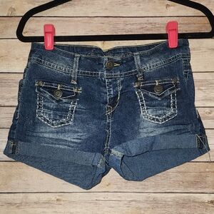 Wallflower Dark Blue Jean Shorts
